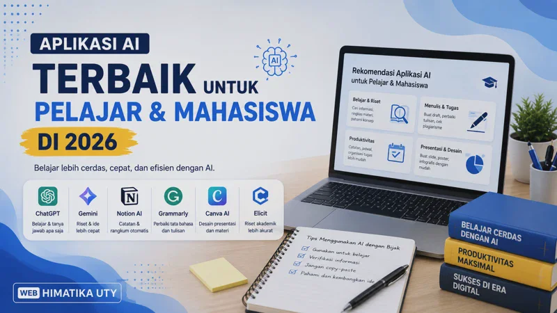 12 Aplikasi AI Terbaik untuk Pelajar dan Mahasiswa di 2026