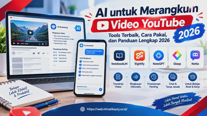 AI untuk Merangkum Video YouTube: Tools Terbaik, Cara Pakai, dan Panduan Lengkap 2026