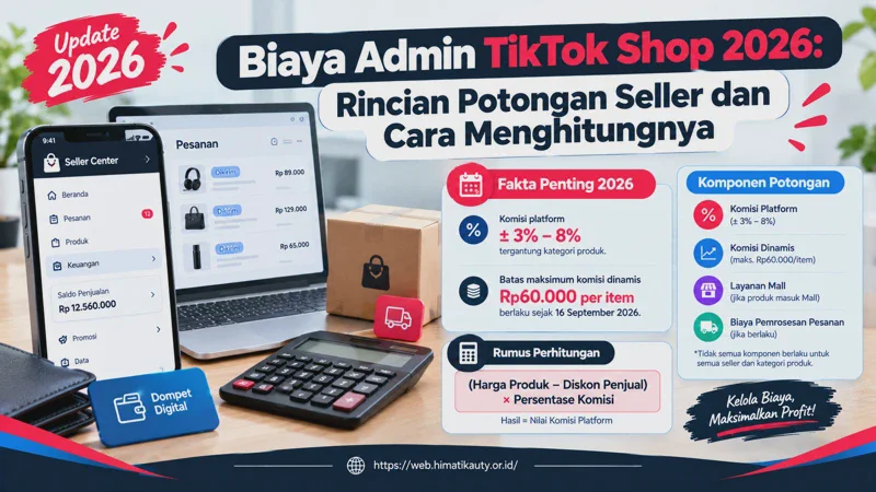 Biaya Admin TikTok Shop 2026: Rincian Potongan Seller dan Cara Menghitungnya