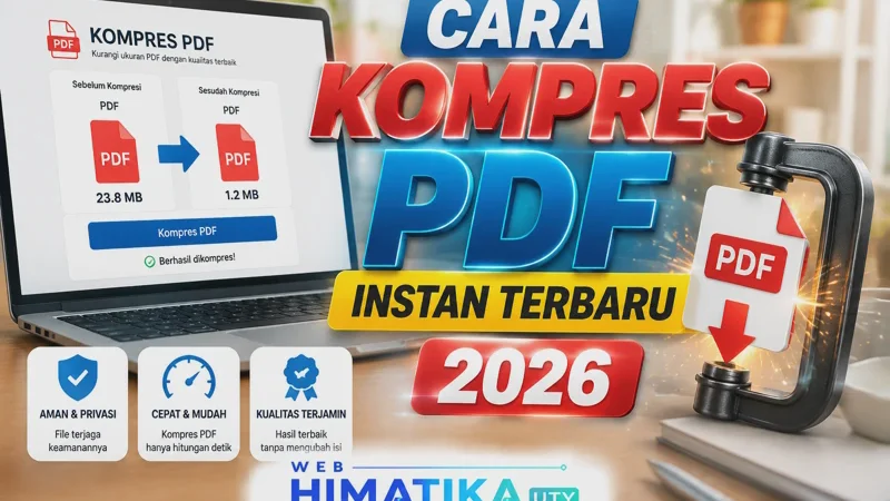 Cara Kompres PDF Instan Terbaru 2026: File Jadi Kecil, Tulisan Tetap Tajam