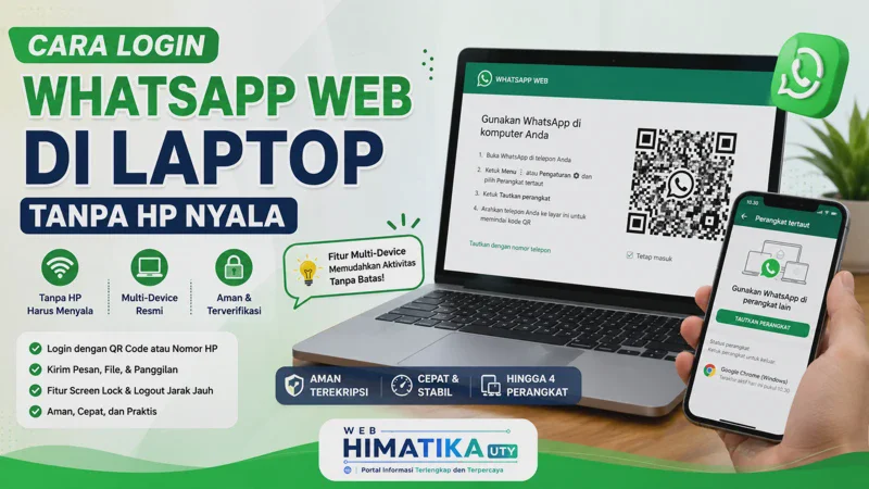 Cara Login WhatsApp Web di Laptop Tanpa HP Nyala, Gampang Banget