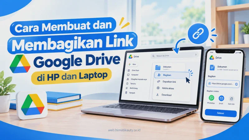 Cara Membuat dan Membagikan Link Google Drive di HP dan Laptop