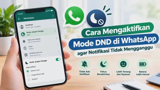 Cara Mengaktifkan Mode DND di WhatsApp agar Notifikasi Tidak Mengganggu