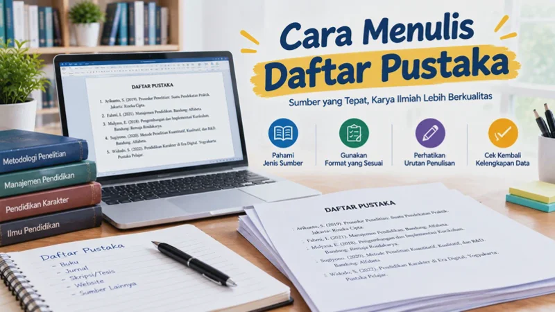 Cara Menulis Daftar Pustaka APA 7 dengan Contoh Lengkap