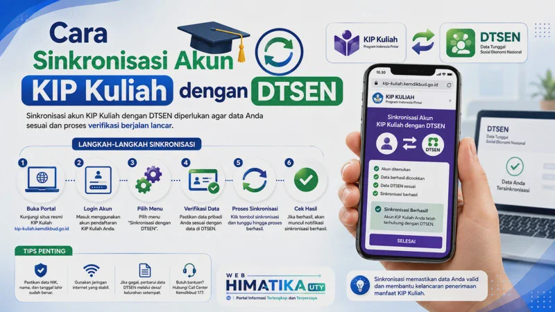 Cara Sinkronisasi Akun KIP Kuliah dengan DTSEN dan Solusinya