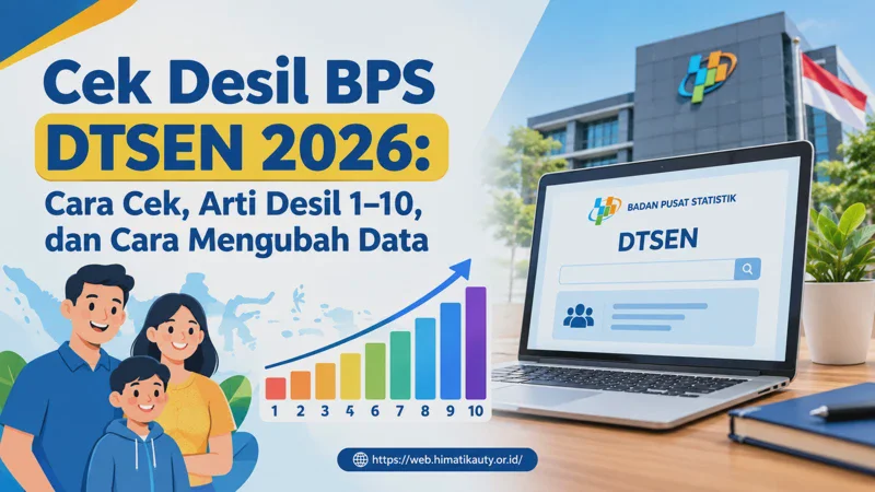Cek Desil BPS DTSEN 2026: Cara Cek, Arti Desil 1–10, dan Cara Mengubah Data