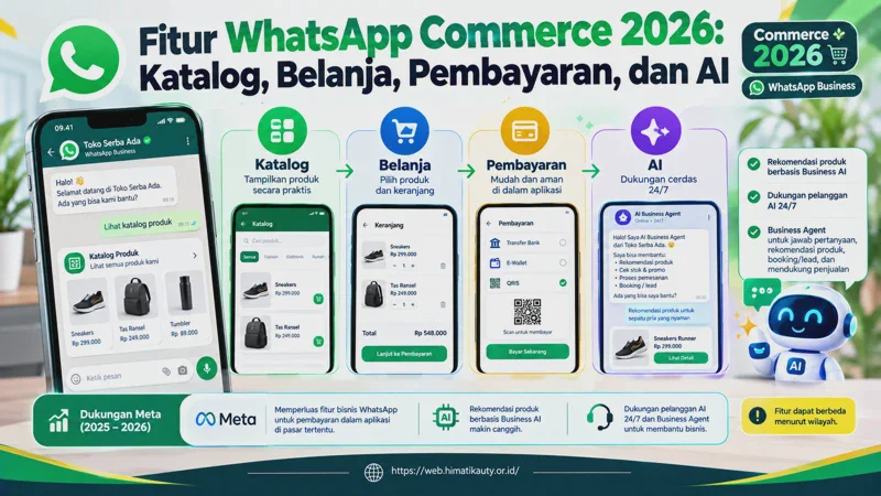 Fitur WhatsApp Commerce 2026: Katalog, Belanja, Pembayaran, dan AI