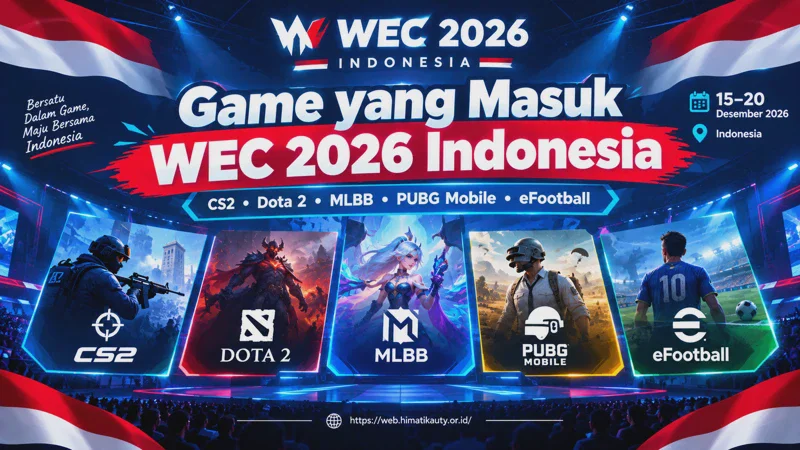 Game yang Masuk WEC 2026 Indonesia: Ada CS2, Dota 2, MLBB, PUBG Mobile, dan eFootball