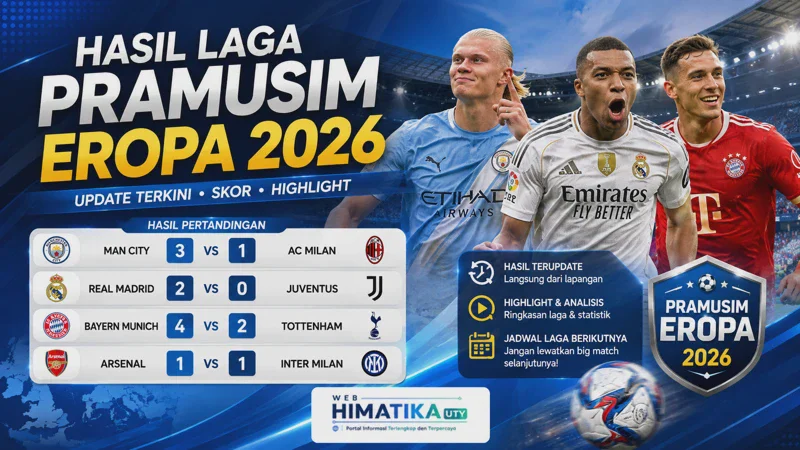 Hasil Laga Pramusim Eropa 2026: Rekap Man City, Real Madrid & MU