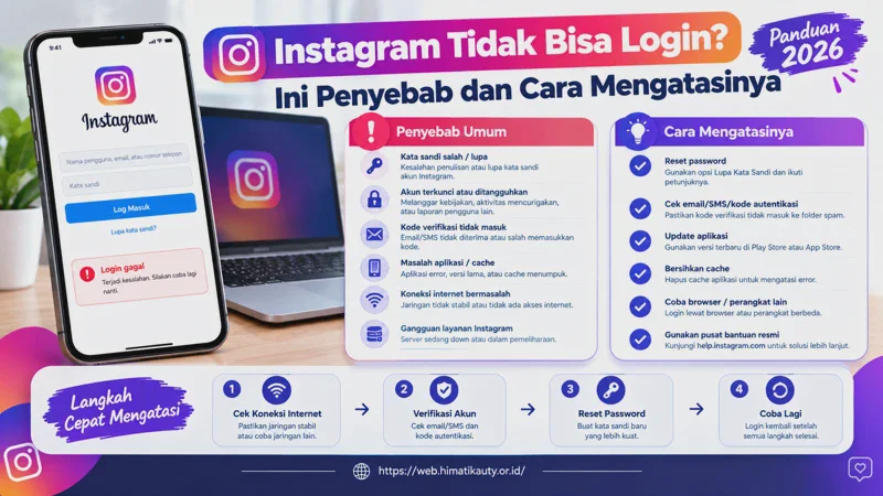 Instagram Tidak Bisa Login? Ini Penyebab dan Cara Mengatasinya 2026