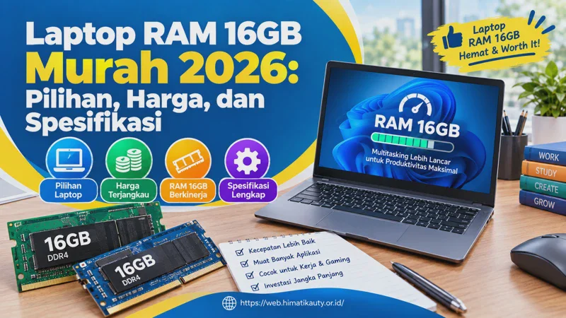 Laptop RAM 16GB Murah 2026: Pilihan, Harga, dan Spesifikasi