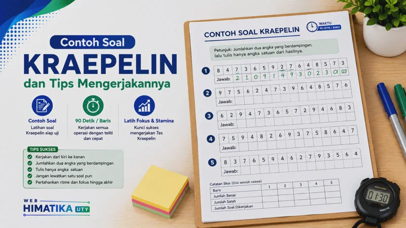Latihan Tes Kraepelin: Contoh Soal, Kunci Jawaban, dan Tips Menjaga Kecepatan