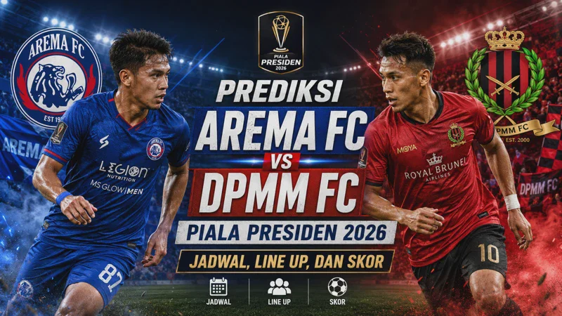 Prediksi Arema FC vs DPMM FC Piala Presiden 2026: Jadwal, Line Up, dan Skor