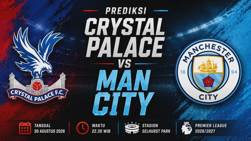 Prediksi Crystal Palace vs Man City: Susunan Pemain, Statistik Kunci, dan Skor Akhir