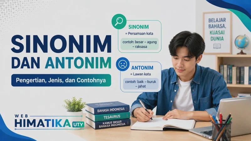 Sinonim dan Antonim: Pengertian, Jenis, Perbedaan, dan Contohnya