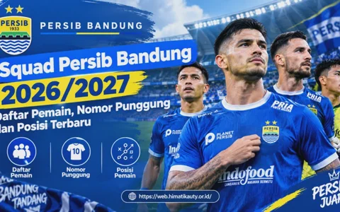 Squad Persib Bandung 2026/2027: Daftar Pemain, Nomor Punggung dan Posisi Terbaru