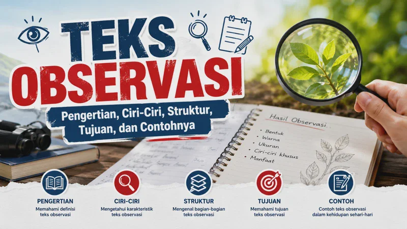 Teks Observasi: Pengertian, Ciri-Ciri, Struktur, Tujuan, dan Contohnya Lengkap