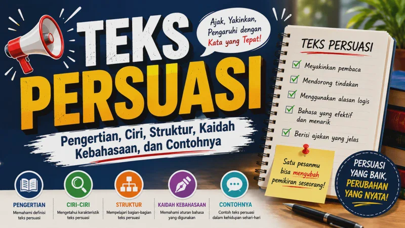 Teks Persuasi: Pengertian, Ciri, Struktur, Kaidah Kebahasaan, dan Contohnya
