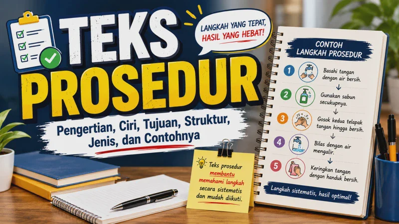 Teks Prosedur: Pengertian, Ciri, Tujuan, Struktur, Jenis, dan Contohnya Lengkap