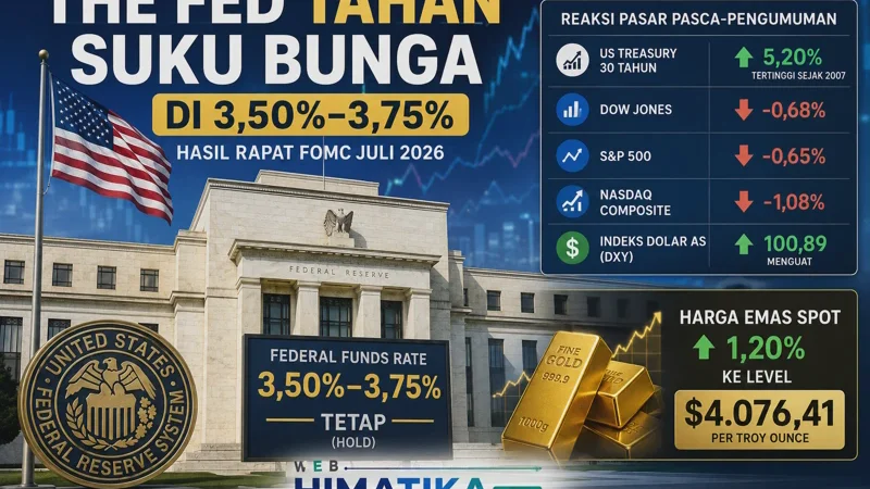 The Fed Tahan Suku Bunga, Investor Waspadai Sinyal Hawkish